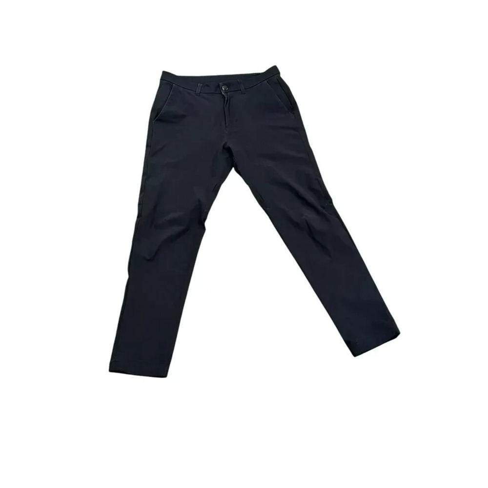 Men's Lululemon Commission Black ABC Slim Fit Trouser Warpstreme $128 Pant Sz 30